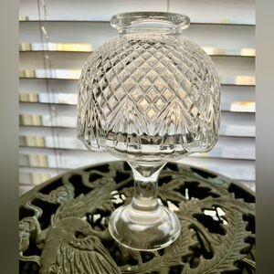 Vintage Elegant Clear Glass Candle Holder Fairy Light.